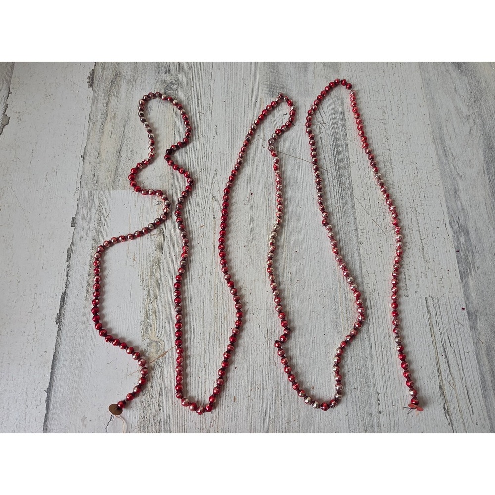 Vintage Mercury 96 inch red Garland glass Japan Xmas tree